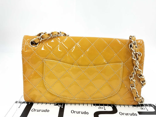CHANEL CHANEL Matelasse Turnlock Double Flap Enamel Shoulder Bag