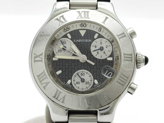 Cartier Must 21 2424 114449PL Quartz Men's Watch