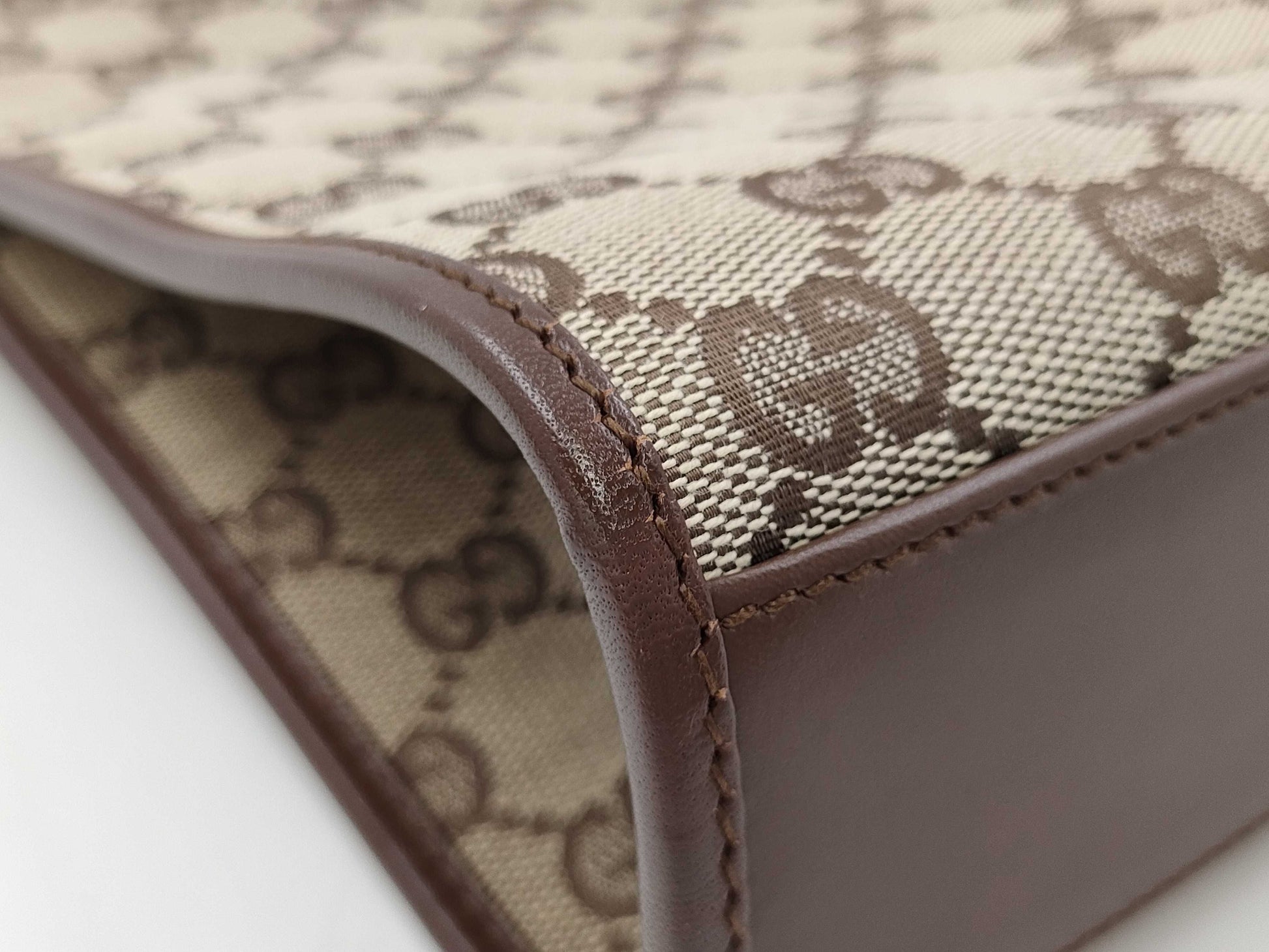 GUCCI Jackie Handbag Brown/GG Canvas 002・1065 Handbag