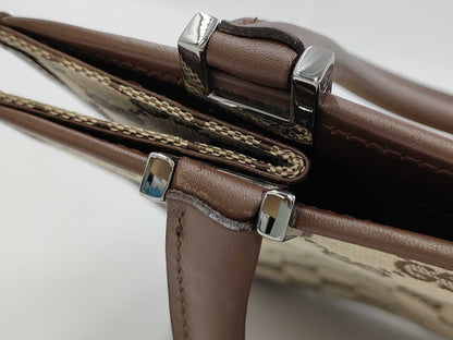 GUCCI Jackie Handbag Brown/GG Canvas 002・1065 Handbag