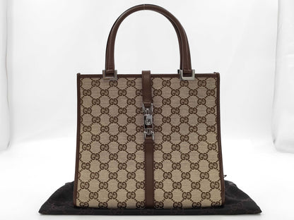 GUCCI Jackie Handbag Brown/GG Canvas 002・1065 Handbag