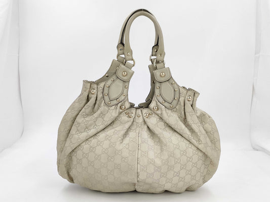 GUCCI Handbag Beige/Guccissima 203624 Handbag