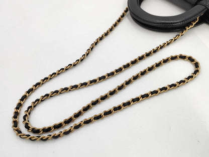 CHANEL Matelasse, Gold Hardware, 2-Way Handbag, Chain Shoulder Bag, W19cm, AS4416, Serial Number Plate, Black