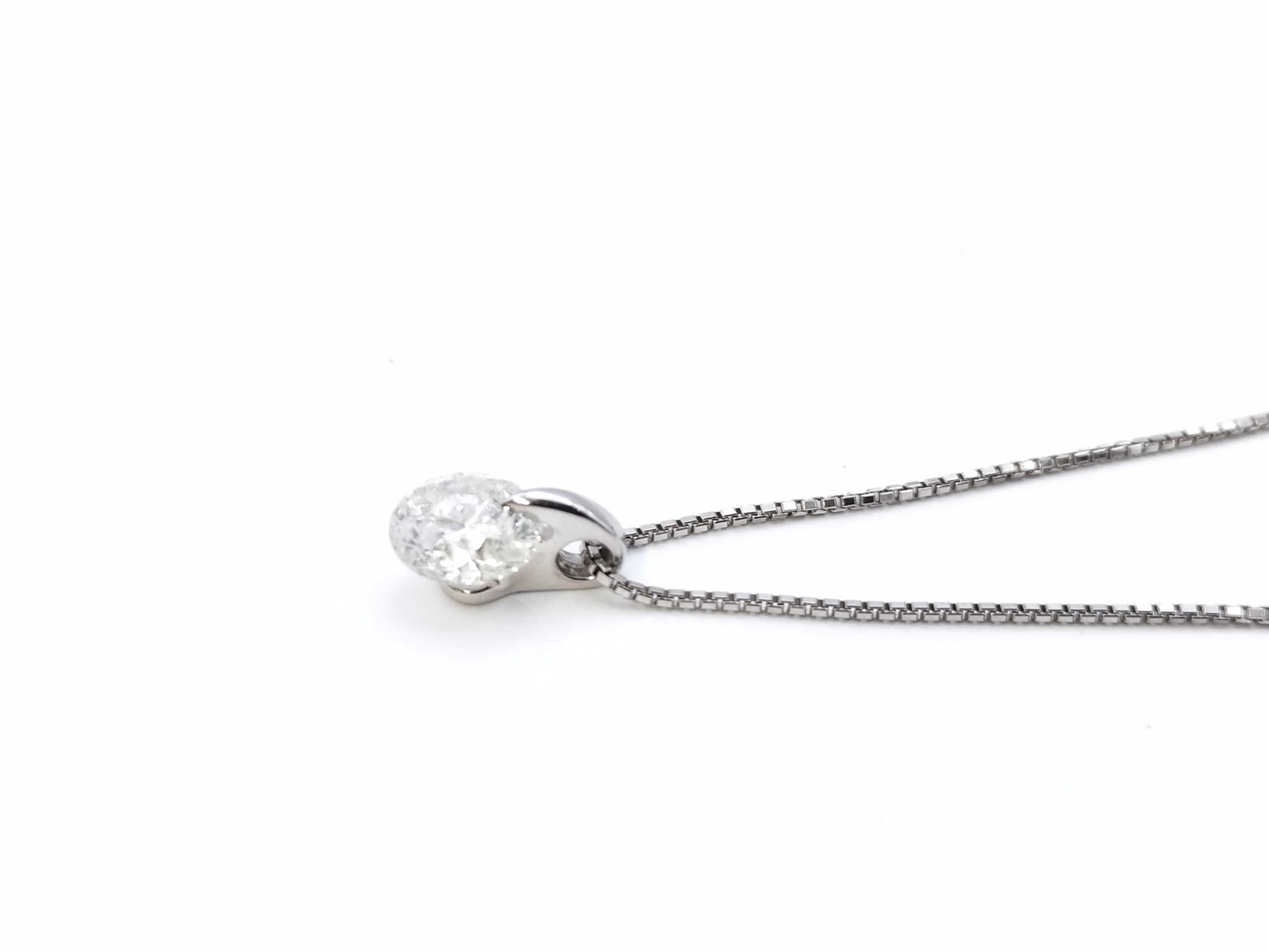 D1.012ct PT900/PT850 4.0g Necklace 