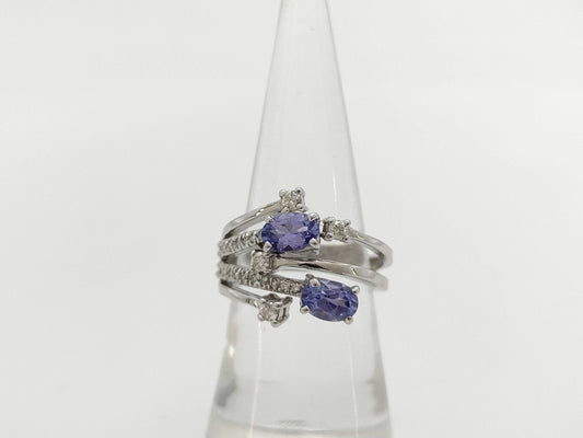 TZ 0.95ct D 0.26ct K18WG 6.5g Earrings 