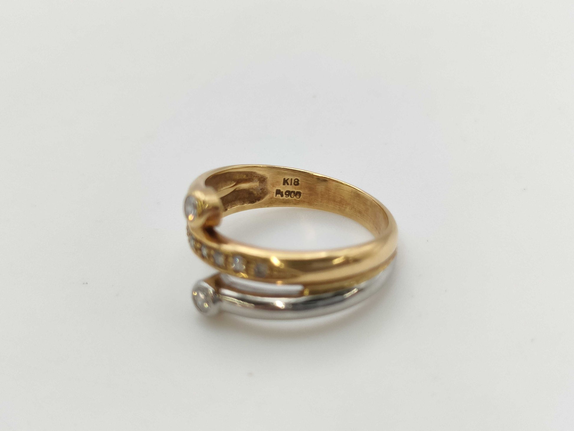 D0.18ct K18/PT900 5.2g Ring 