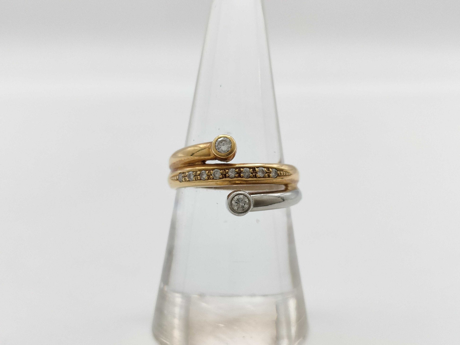 D0.18ct K18/PT900 5.2g Ring 