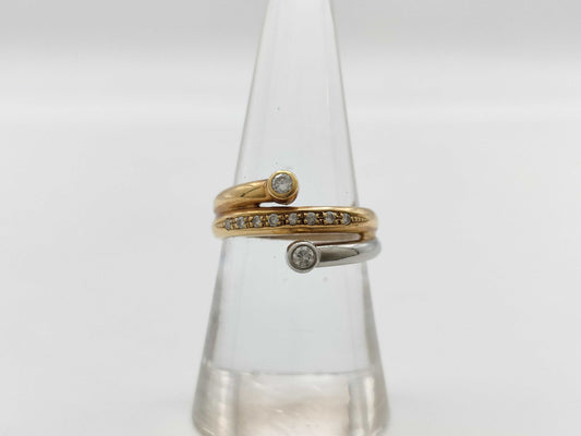 D0.18ct K18/PT900 5.2g Ring 