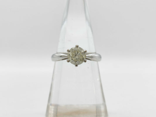D1.04ct K18WG 3.6g Ring 