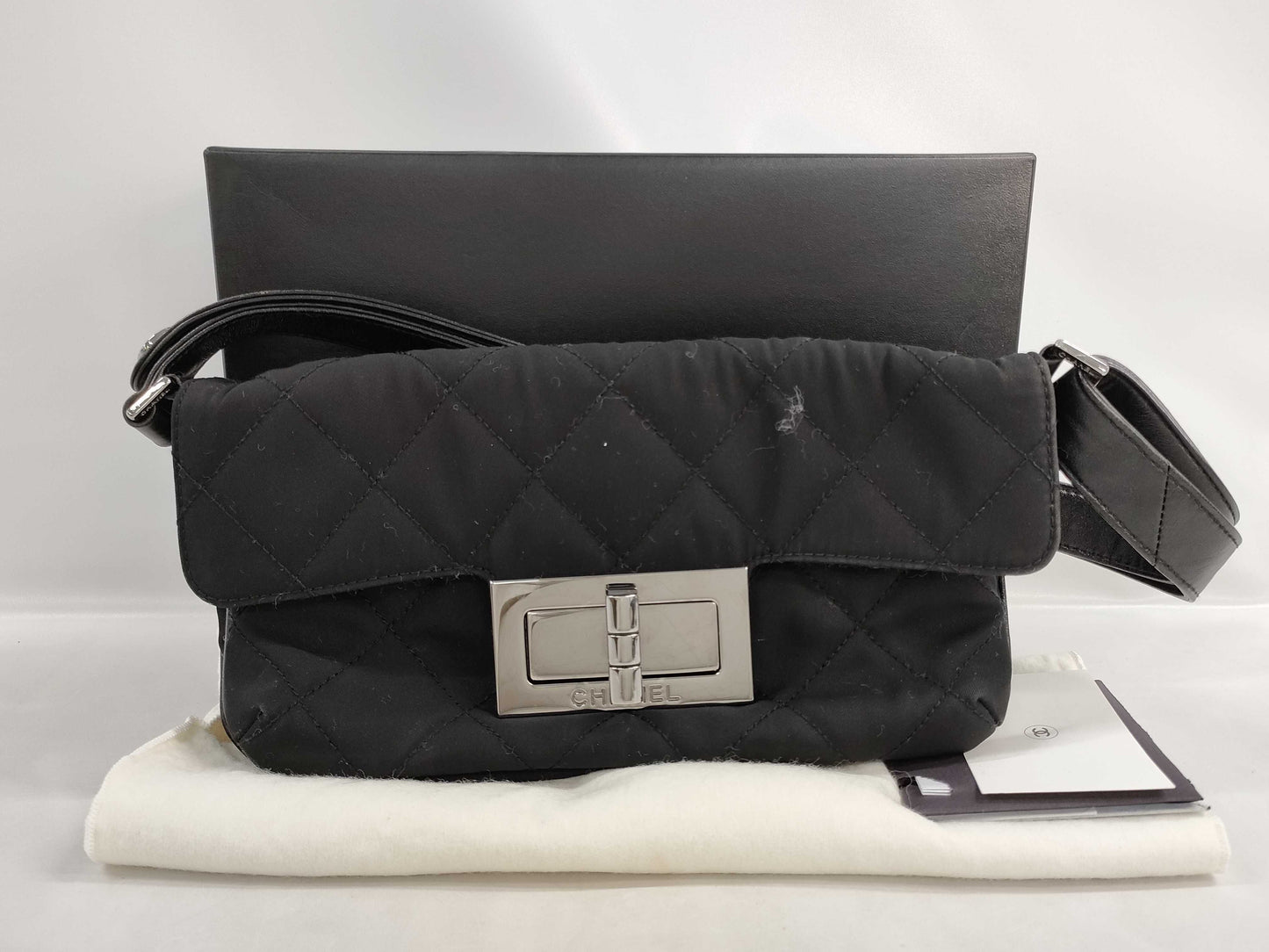CHANEL 2.55 Nylon Shoulder Bag 