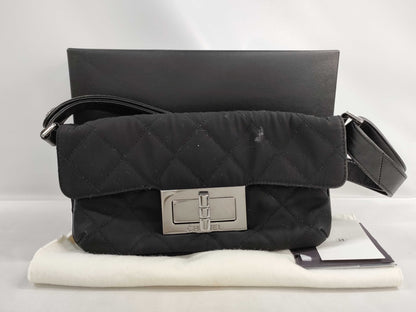 CHANEL 2.55 Nylon Shoulder Bag 