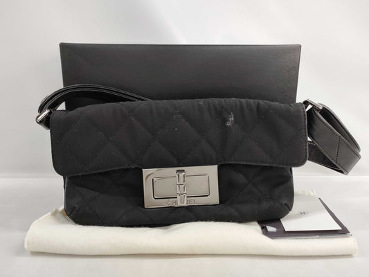 CHANEL 2.55 Nylon Shoulder Bag 