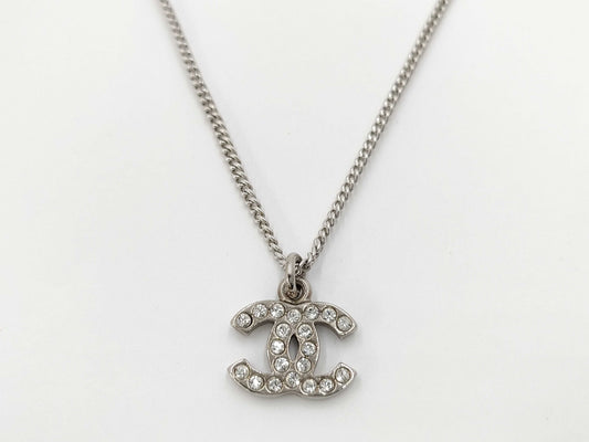 CHANEL Rhinestone Necklace Necklace