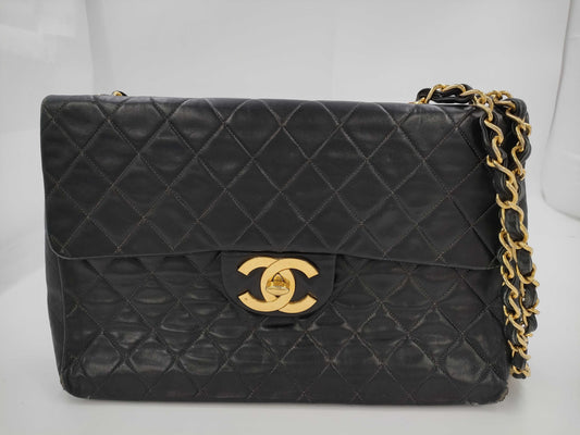 CHANEL Shoulder Bag, Deca Matelasse, Black