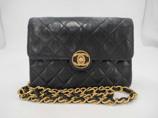 CHANEL Circle Shoulder Bag, Black