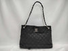 CHANEL Matelasse Tote Bag, Black with Silver Hardware, Caviar Leather, Size 19