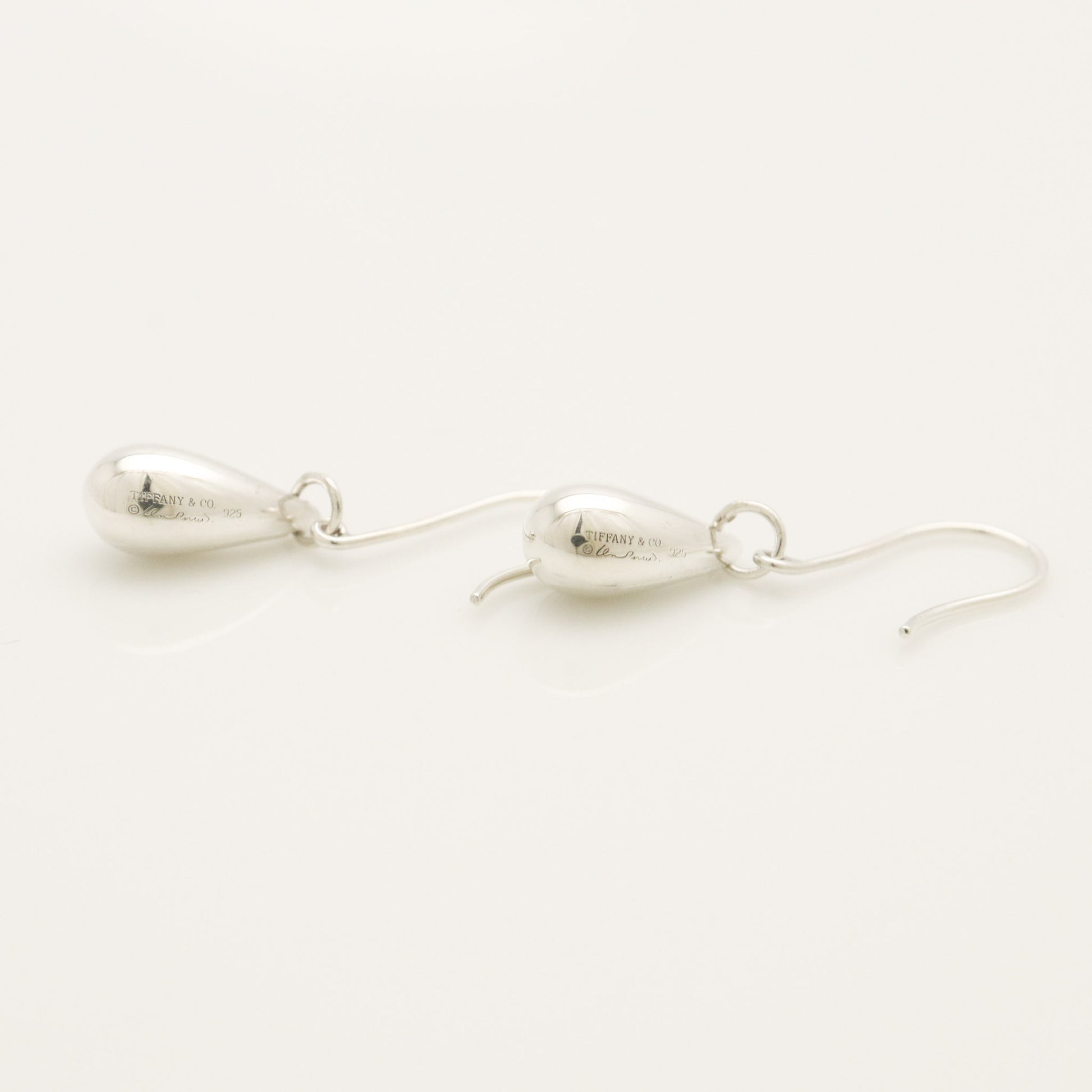 Tiffany & Co. Teardrop Earrings, 925 Sterling Silver, 3.53g