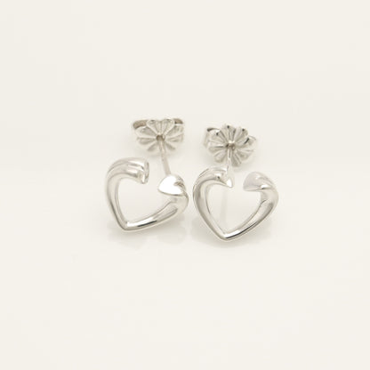 Tiffany & Co. TIFFANY & Co. Tenderness Heart Earrings, 925 Sterling Silver, Weight 1.9g