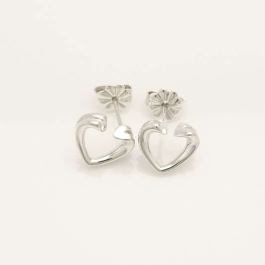 Tiffany & Co. TIFFANY & Co. Tenderness Heart Earrings, 925 Sterling Silver, Weight 1.9g