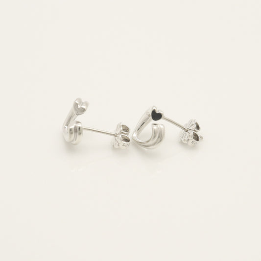 Tiffany & Co. TIFFANY & Co. Tenderness Heart Earrings, 925 Sterling Silver, Weight 1.9g