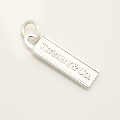 Tiffany & Co. Logo Bar Plate Necklace Pendant in Sterling Silver , Weight: 5.03g