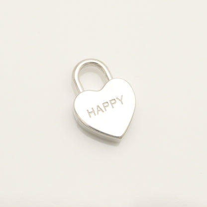 Tiffany & Co. Heart Lock HAPPY Charm, 925 Sterling Silver, 8.31g