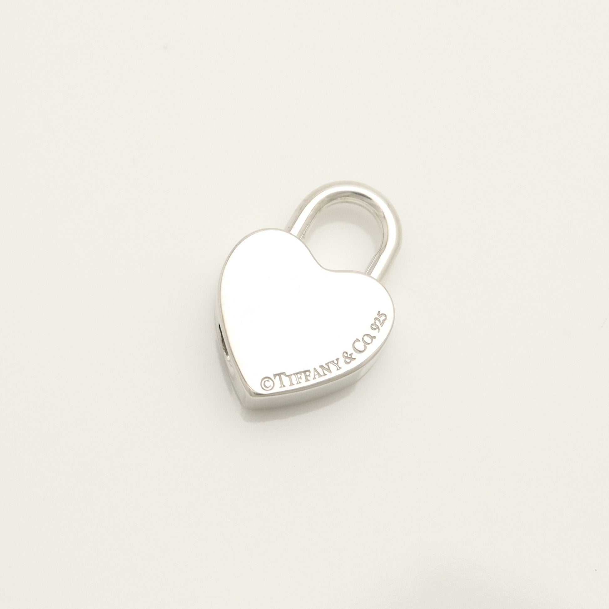 Tiffany & Co. Heart Lock HAPPY Charm, 925 Sterling Silver, 8.31g