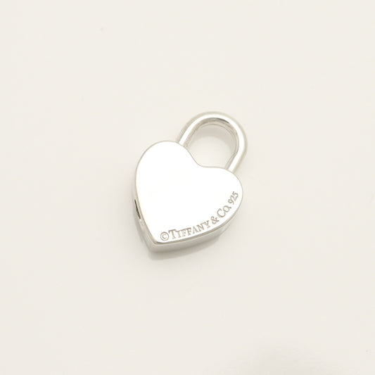 Tiffany & Co. Heart Lock HAPPY Charm, 925 Sterling Silver, 8.31g