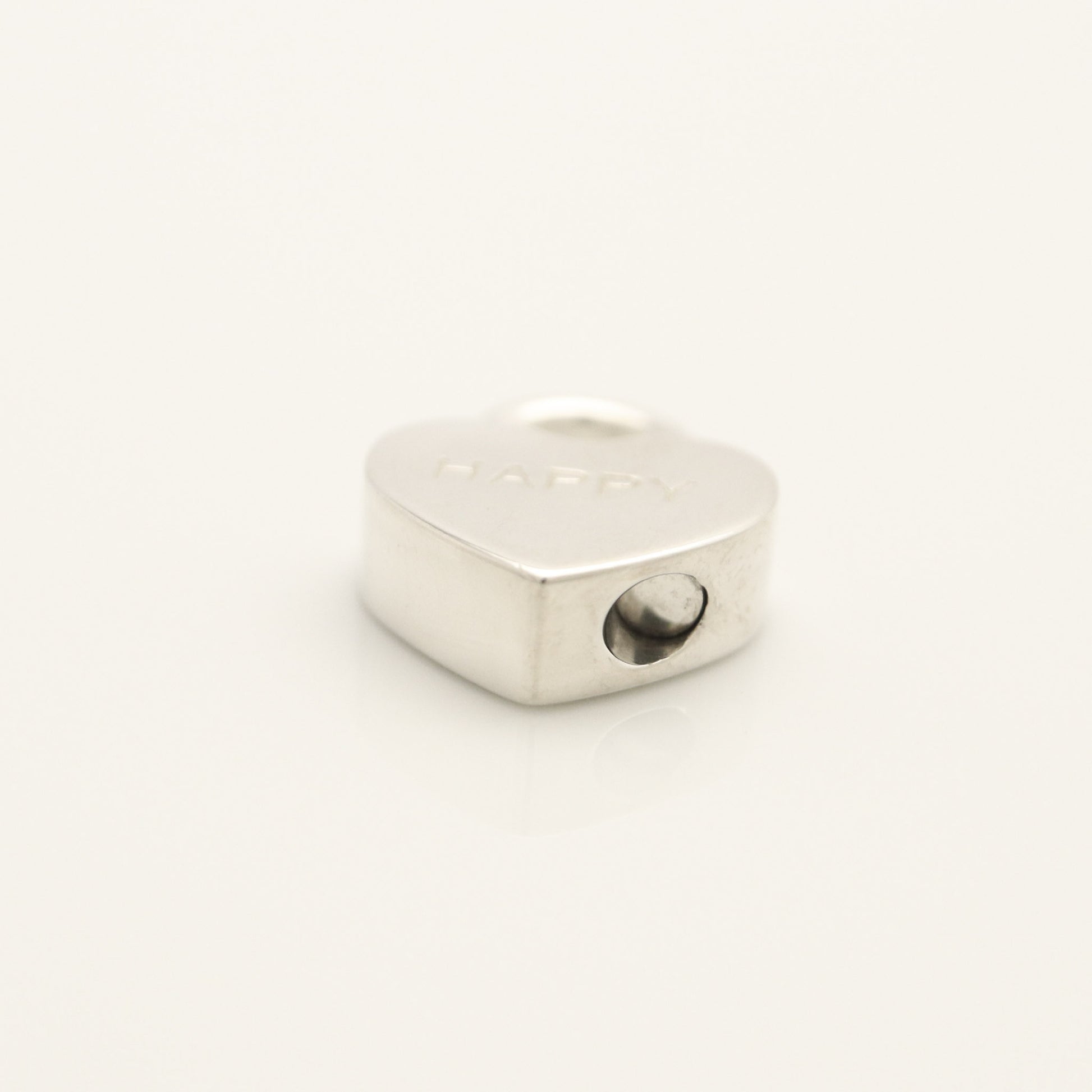 Tiffany & Co. Heart Lock HAPPY Charm, 925 Sterling Silver, 8.31g