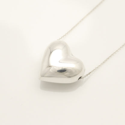 Tiffany & Co. Puff Heart Necklace Pendant, Sterling Silver , Weight: 11.96g