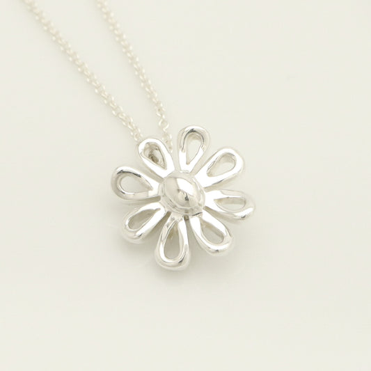 Tiffany & Co. Daisy Flower Necklace Pendant, Silver 925, Weight 3.44g