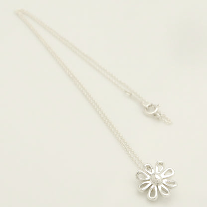 Tiffany & Co. Daisy Flower Necklace Pendant, Silver 925, Weight 3.44g