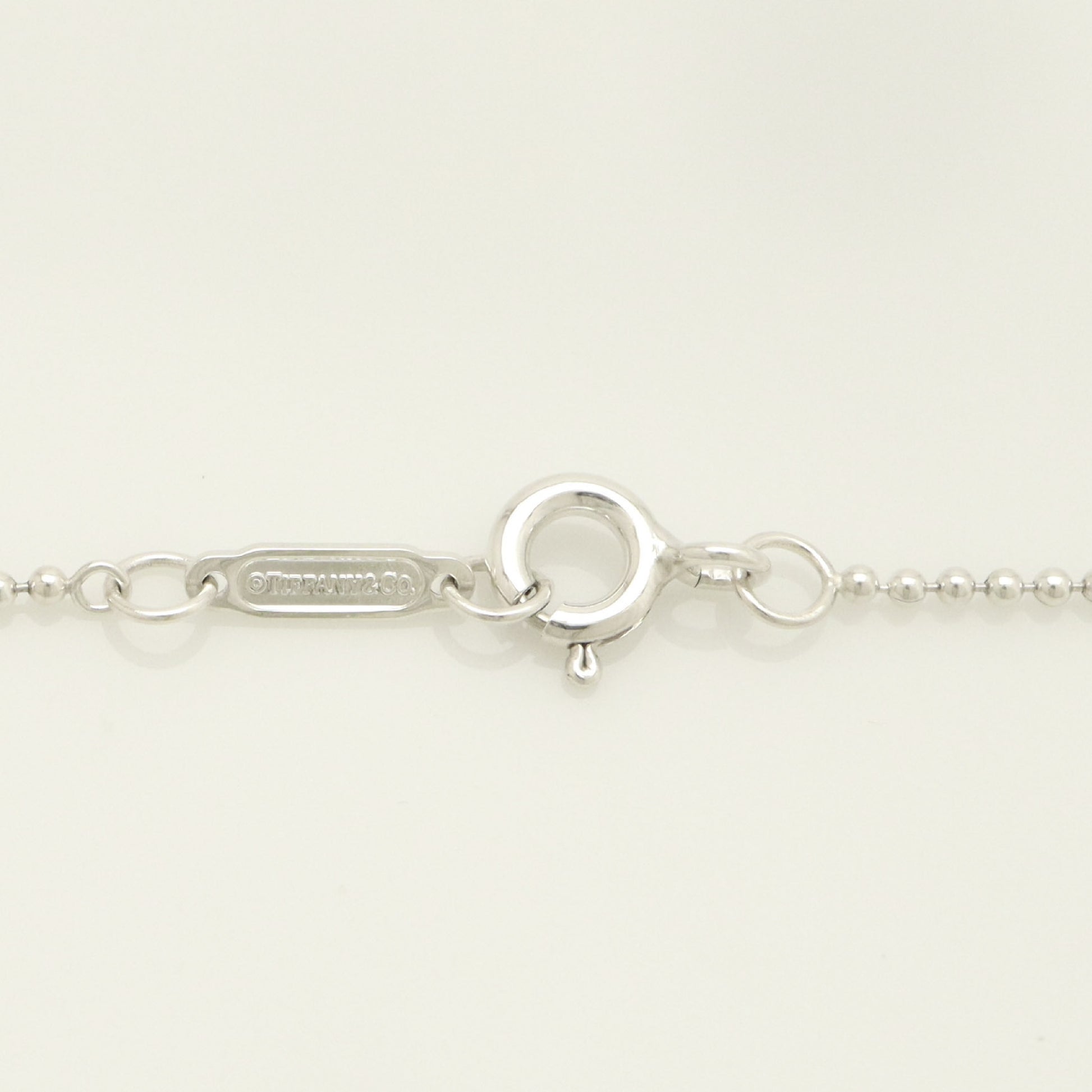 Tiffany & Co. LOVE Heart Bead Edge Necklace Pendant, 925 Sterling Silver, 7.48g
