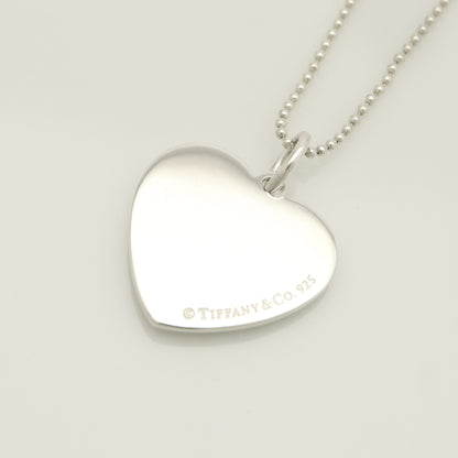Tiffany & Co. LOVE Heart Bead Edge Necklace Pendant, 925 Sterling Silver, 7.48g