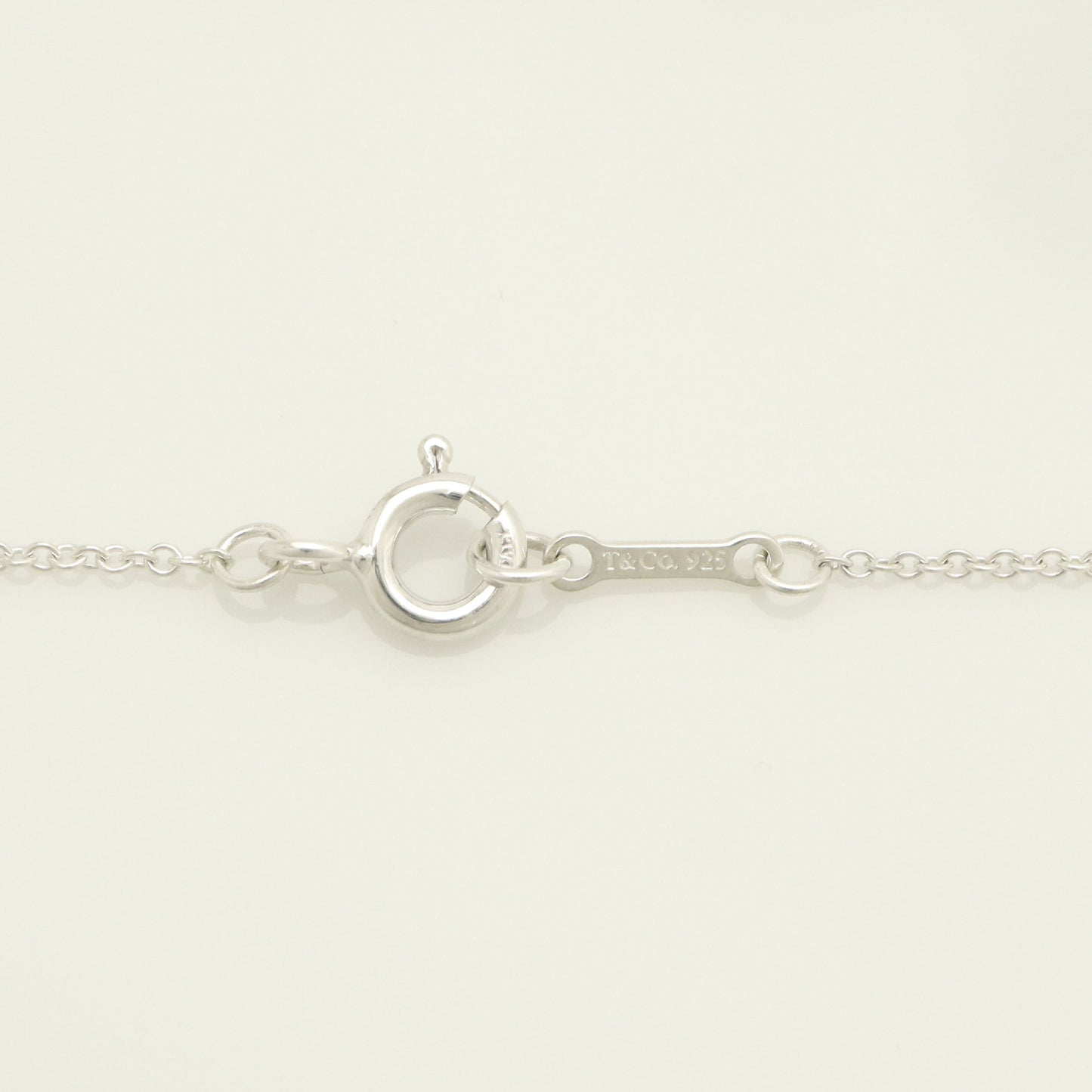 Tiffany & Co. TIFFANY & Co. Logo Barhamard Circle Necklace Pendant in Sterling Silver Weight: 3.02g