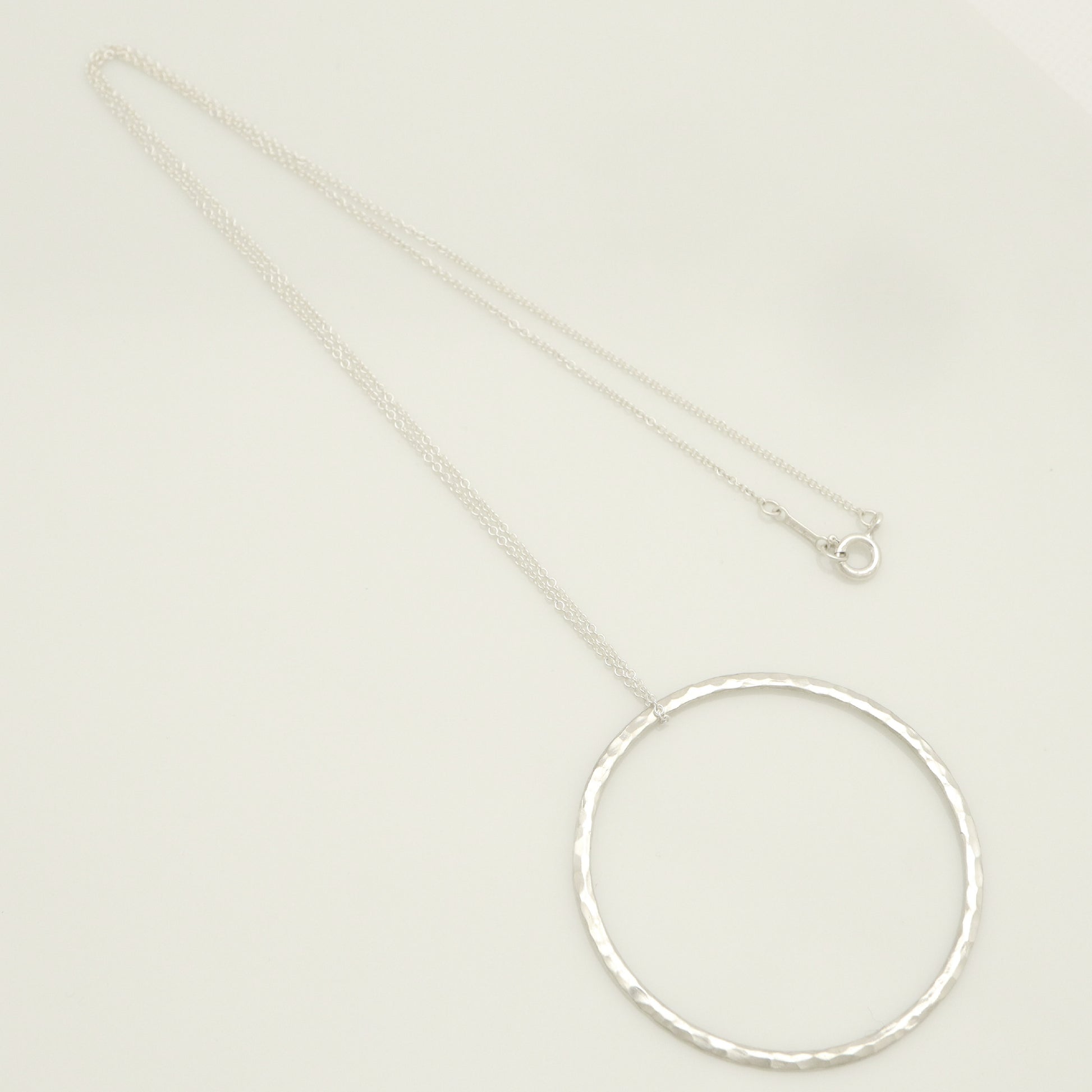 Tiffany & Co. TIFFANY & Co. Logo Barhamard Circle Necklace Pendant in Sterling Silver Weight: 3.02g