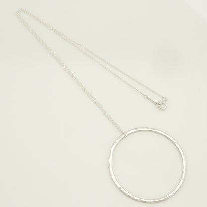 Tiffany & Co. TIFFANY & Co. Logo Barhamard Circle Necklace Pendant in Sterling Silver Weight: 3.02g