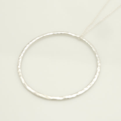 Tiffany & Co. TIFFANY & Co. Logo Barhamard Circle Necklace Pendant in Sterling Silver Weight: 3.02g
