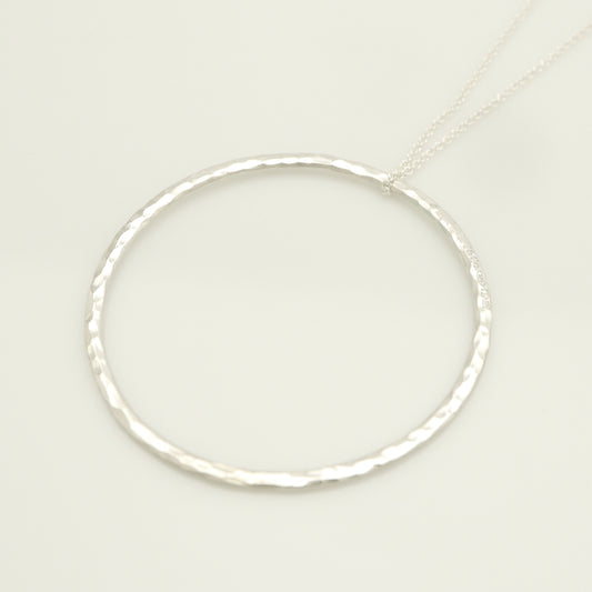 Tiffany & Co. TIFFANY & Co. Logo Barhamard Circle Necklace Pendant in Sterling Silver Weight: 3.02g