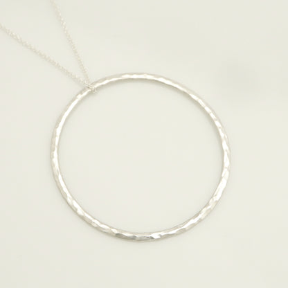 Tiffany & Co. TIFFANY & Co. Logo Barhamard Circle Necklace Pendant in Sterling Silver Weight: 3.02g