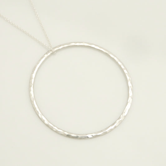 Tiffany & Co. TIFFANY & Co. Logo Barhamard Circle Necklace Pendant in Sterling Silver Weight: 3.02g