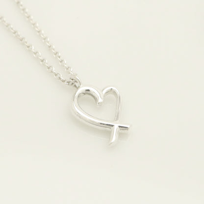 Tiffany & Co. Mini Loving Heart Necklace Pendant, 925 Sterling Silver, Weight 1.57g