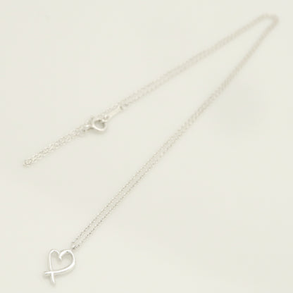 Tiffany & Co. Mini Loving Heart Necklace Pendant, 925 Sterling Silver, Weight 1.57g