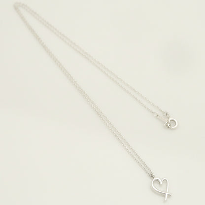 Tiffany & Co. Mini Loving Heart Necklace Pendant, 925 Sterling Silver, Weight 1.57g