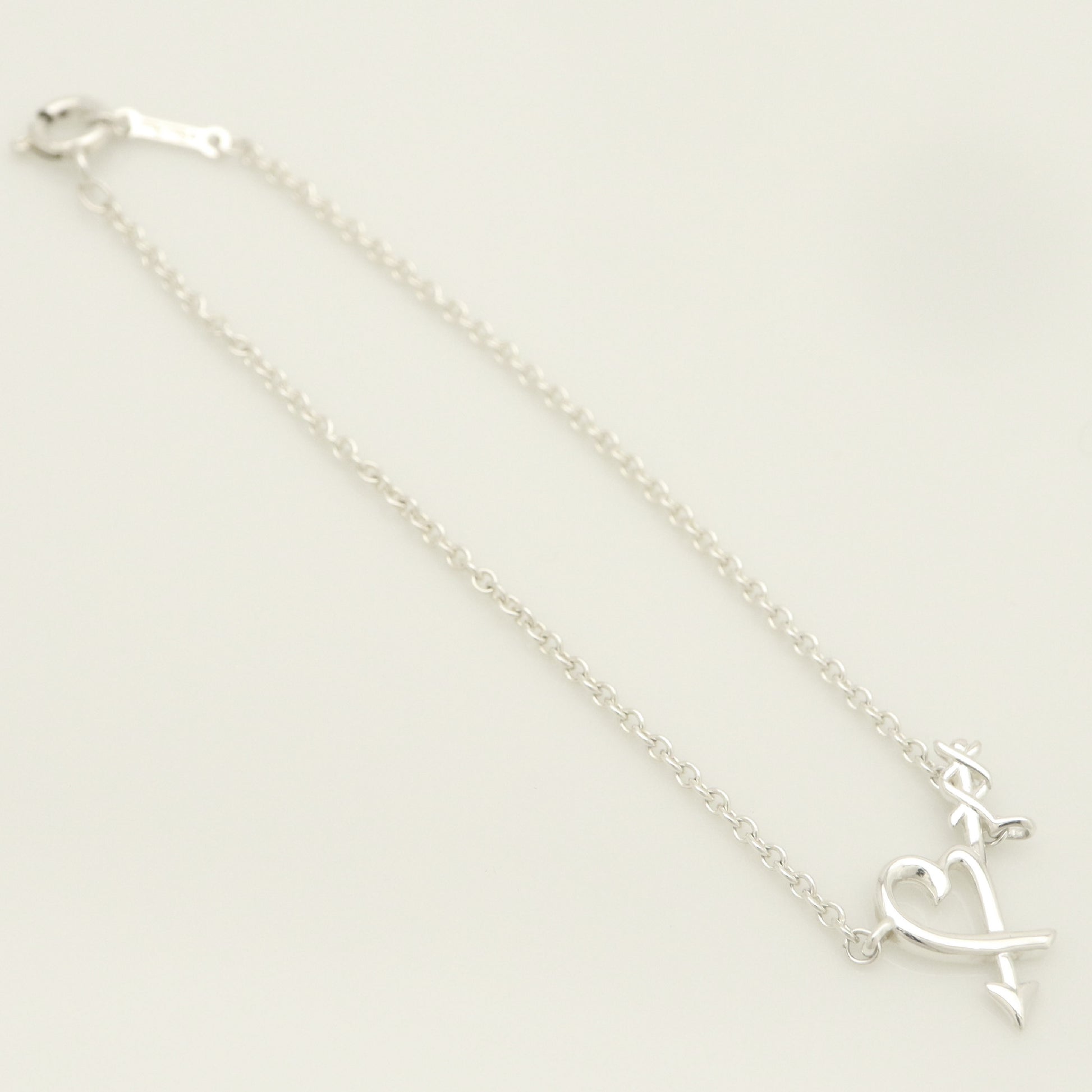 Tiffany & Co. TIFFANY & Co. Loving Heart Arrow Paloma Picasso Bracelet, 925 Sterling Silver, Weight 1.38g
