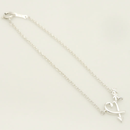 Tiffany & Co. TIFFANY & Co. Loving Heart Arrow Paloma Picasso Bracelet, 925 Sterling Silver, Weight 1.38g