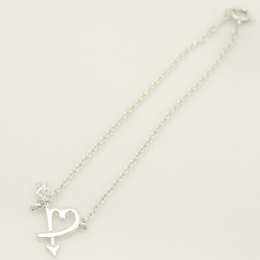 Tiffany & Co. TIFFANY & Co. Loving Heart Arrow Paloma Picasso Bracelet, 925 Sterling Silver, Weight 1.38g