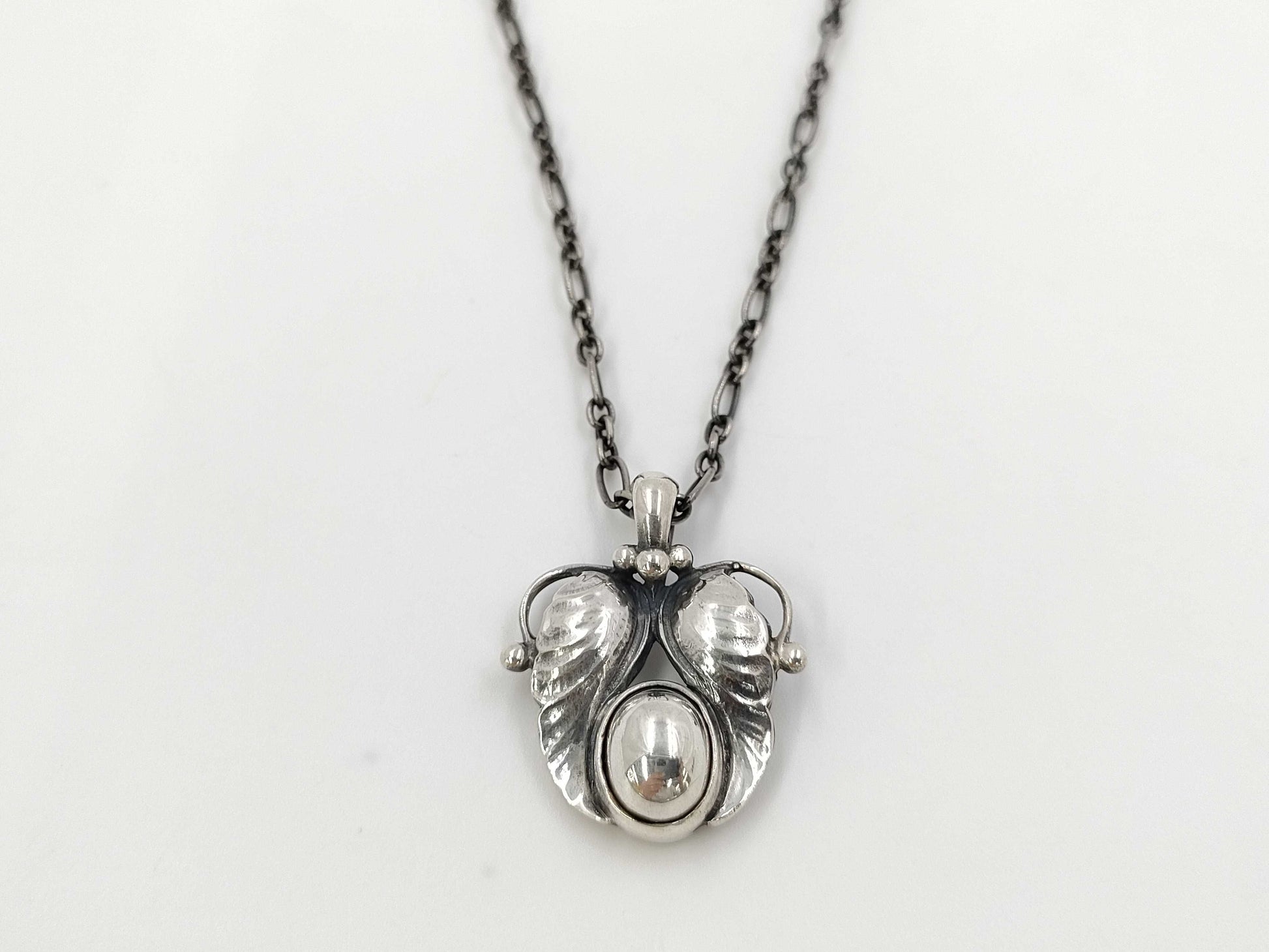 Georg Jensen 1994 Year Pendant Necklace Heritage Collection Ag925 Silver