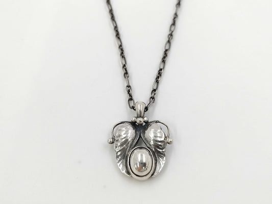 Georg Jensen 1994 Year Pendant Necklace Heritage Collection Ag925 Silver