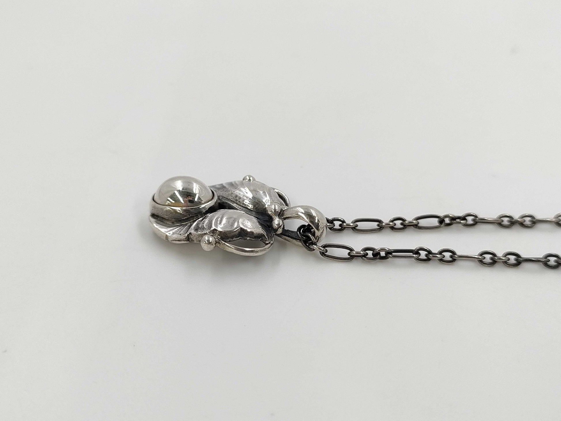 Georg Jensen 1994 Year Pendant Necklace Heritage Collection Ag925 Silver